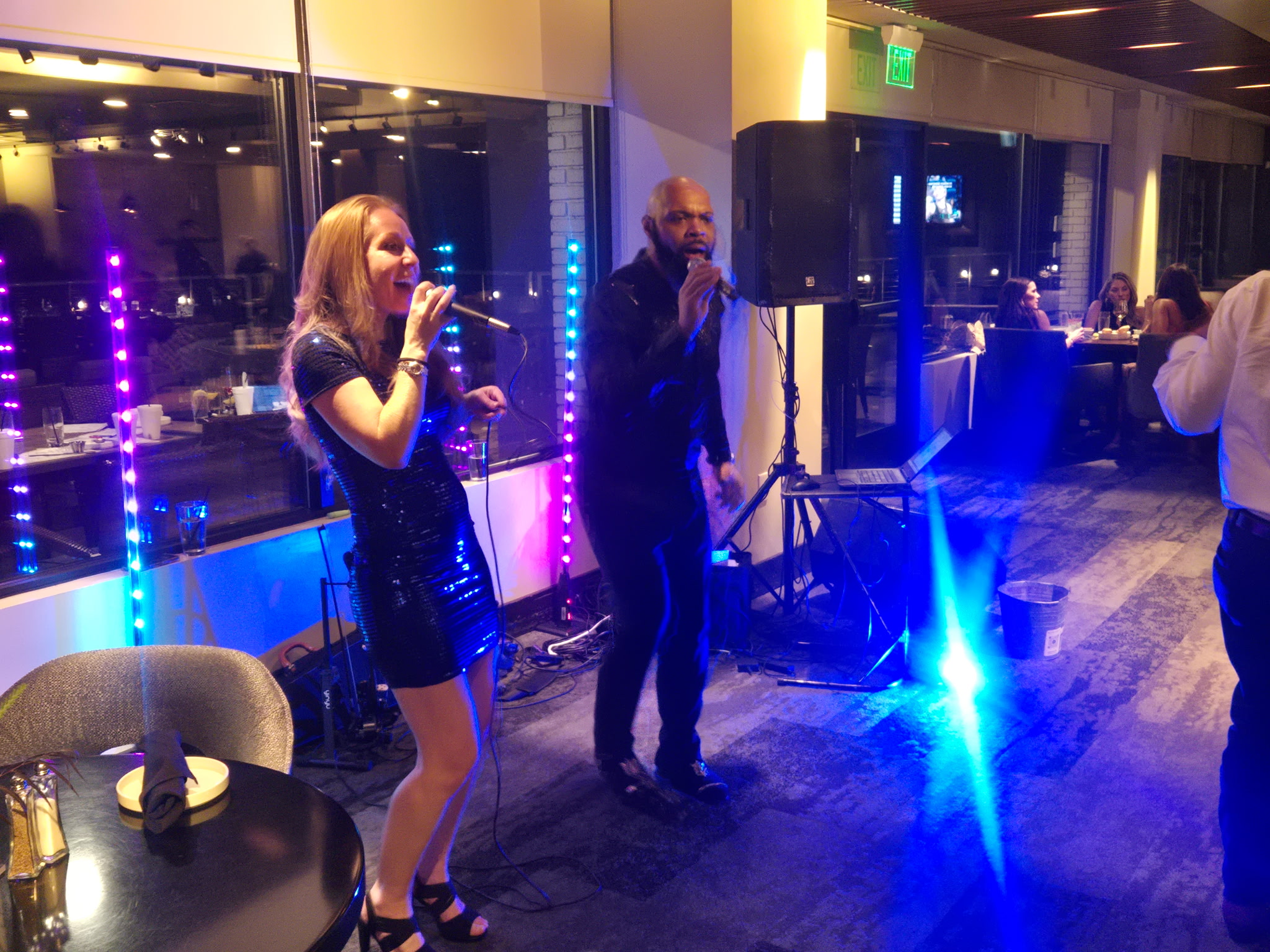 Kameron Music live duo performing at a Houston event